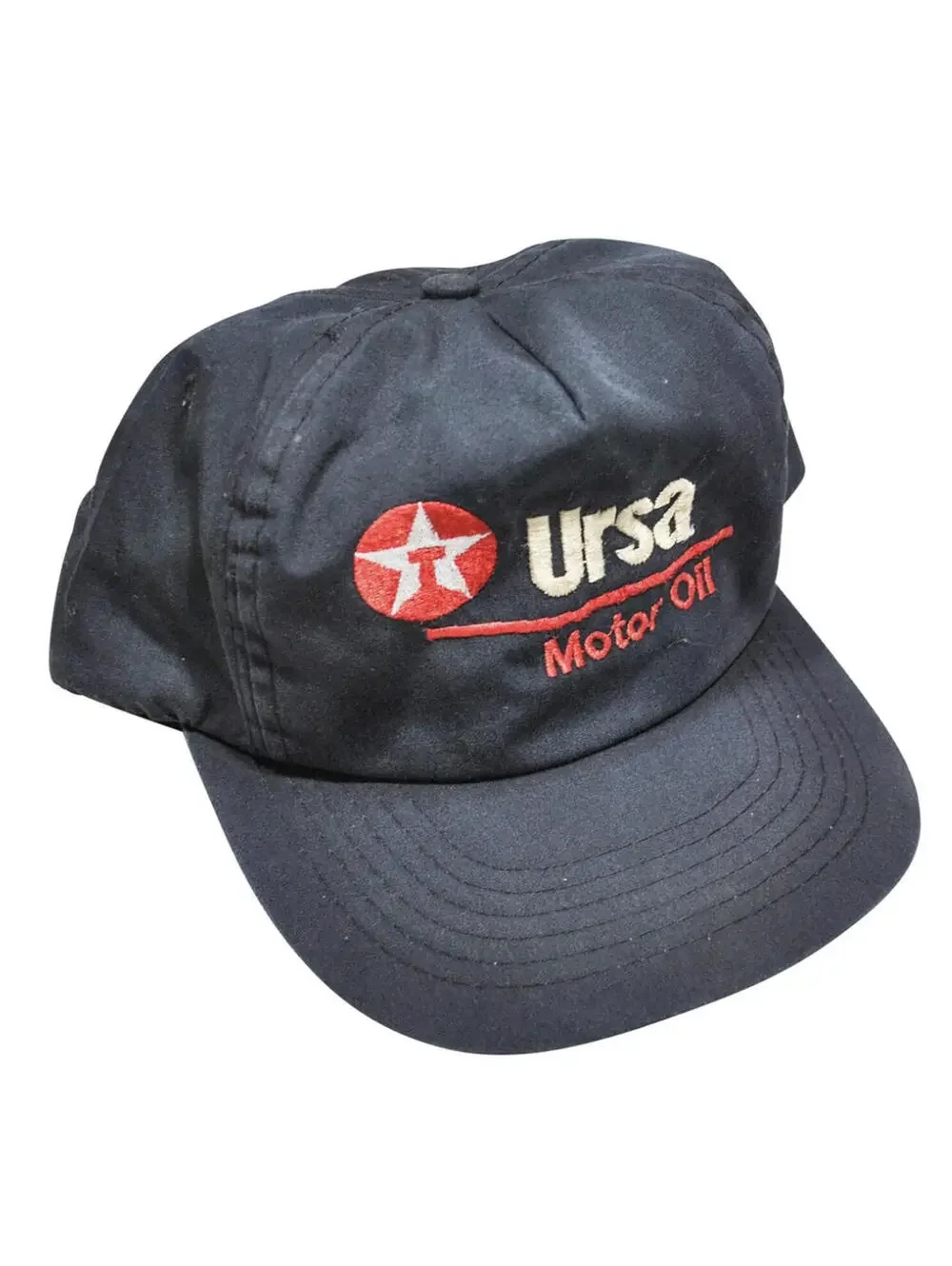 Vintage Ursa Motor Oil 90s Black Racing Cap Hat Snapback